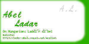 abel ladar business card